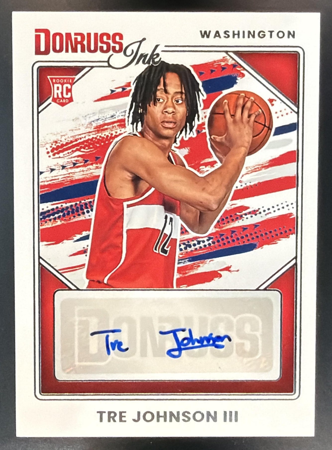 2025-26 Panini Donruss Tre Johnson III #INK-TRE Ink RC Auto Wizards — front