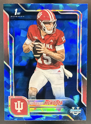 2025 Bowman Chrome University Sapphire Fernando Mendoza #109 1st Prospect