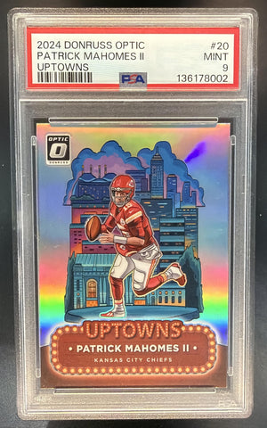 2024 Panini Donruss Optic Patrick Mahomes II #20 Uptown SSP Chiefs PSA 9