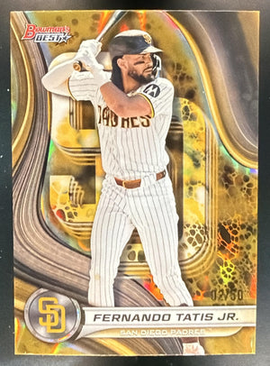 2024 Bowman's Best Fernando Tatis Jr. #55 Gold Refractor 2/50 Padres