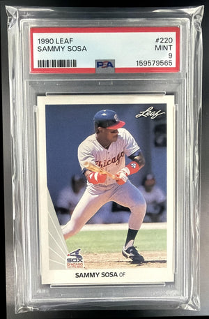 1990 Leaf Sammy Sosa #220 RC White Sox PSA 9