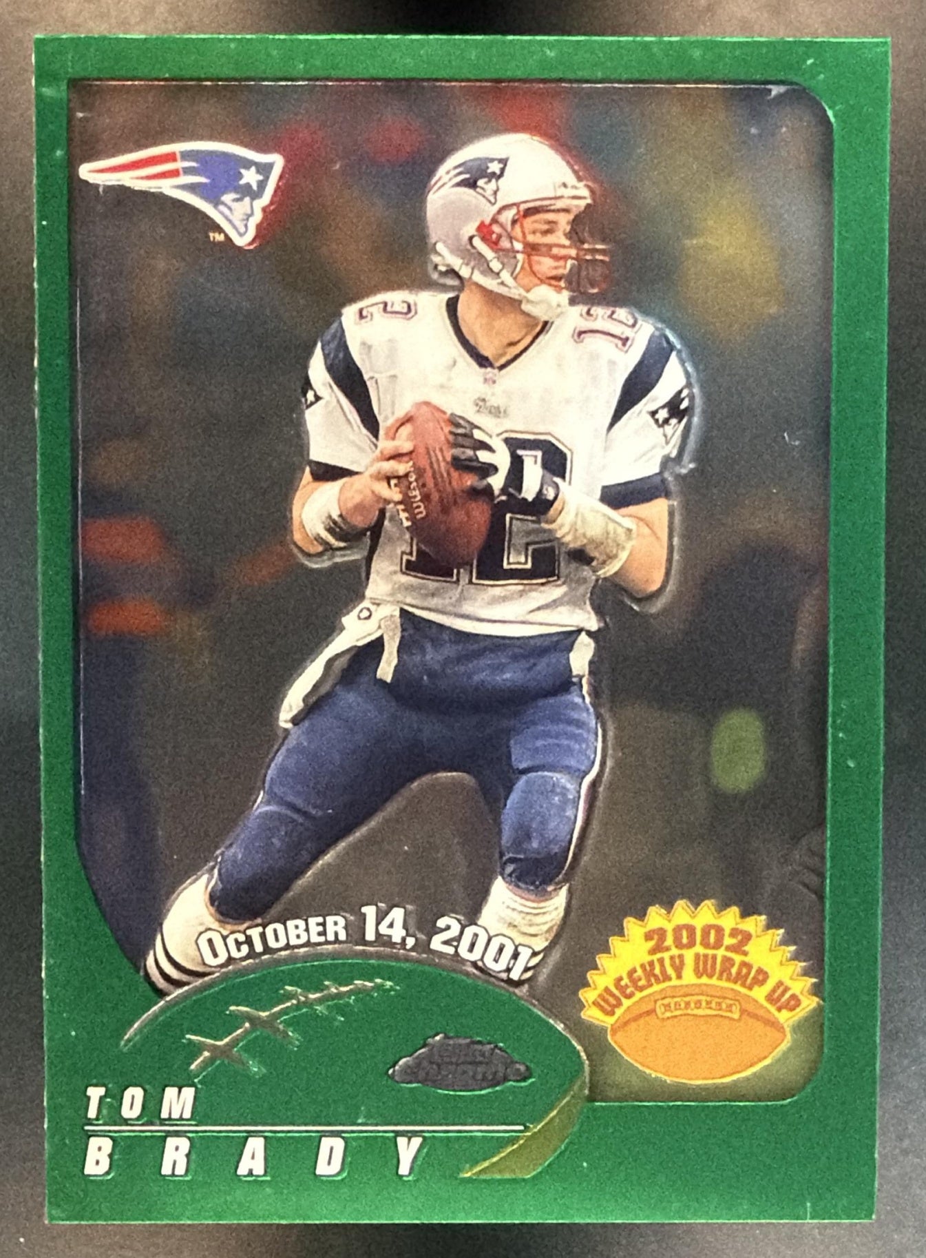 2002 Topps Chrome Tom Brady #150 Weekly Wrap Up Patriots — front