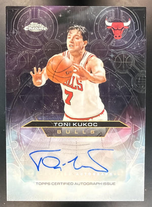 2025-26 Topps Chrome Update Toni Kukoc #CH-TKU Chromographs Auto Bulls
