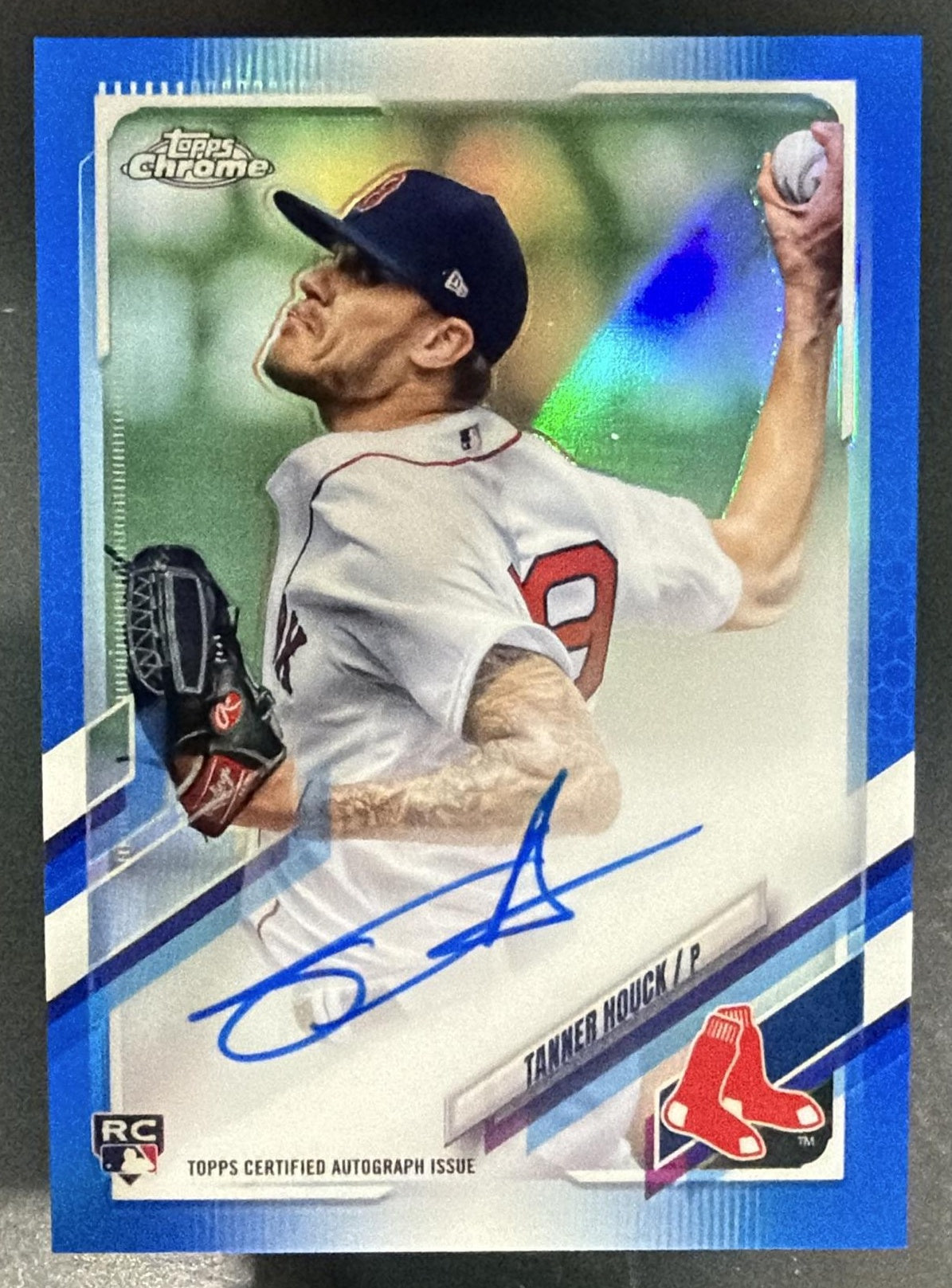 2021 Topps Chrome Tanner Houck #RA-TH Rookie Auto Blue Refractor /150 RC — front