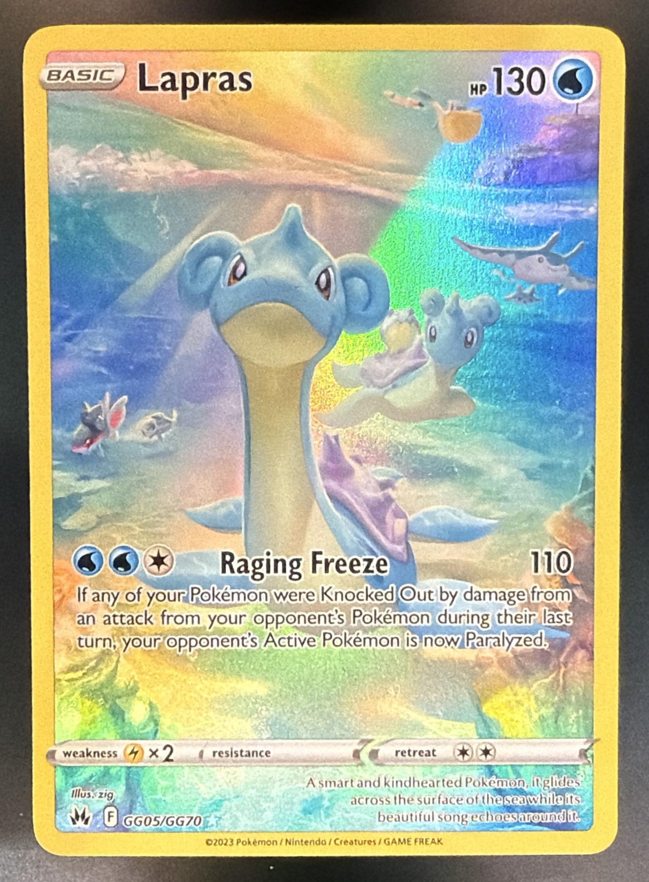 2023 Pokemon Sword & Shield Crown Zenith Lapras #GG05/GG70 Galarian Gallery — front