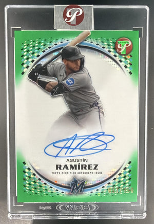 2026 Topps Pristine Agustin Ramirez #PA-AR Auto Green Refractor /150 Marlins