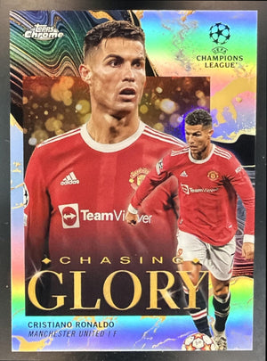 2021 Topps Chrome UEFA Champions League Cristiano Ronaldo #CG-17 Chasing Glory