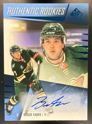2023-24 Upper Deck SP Game Used Brock Faber #238 Auto RC Wild