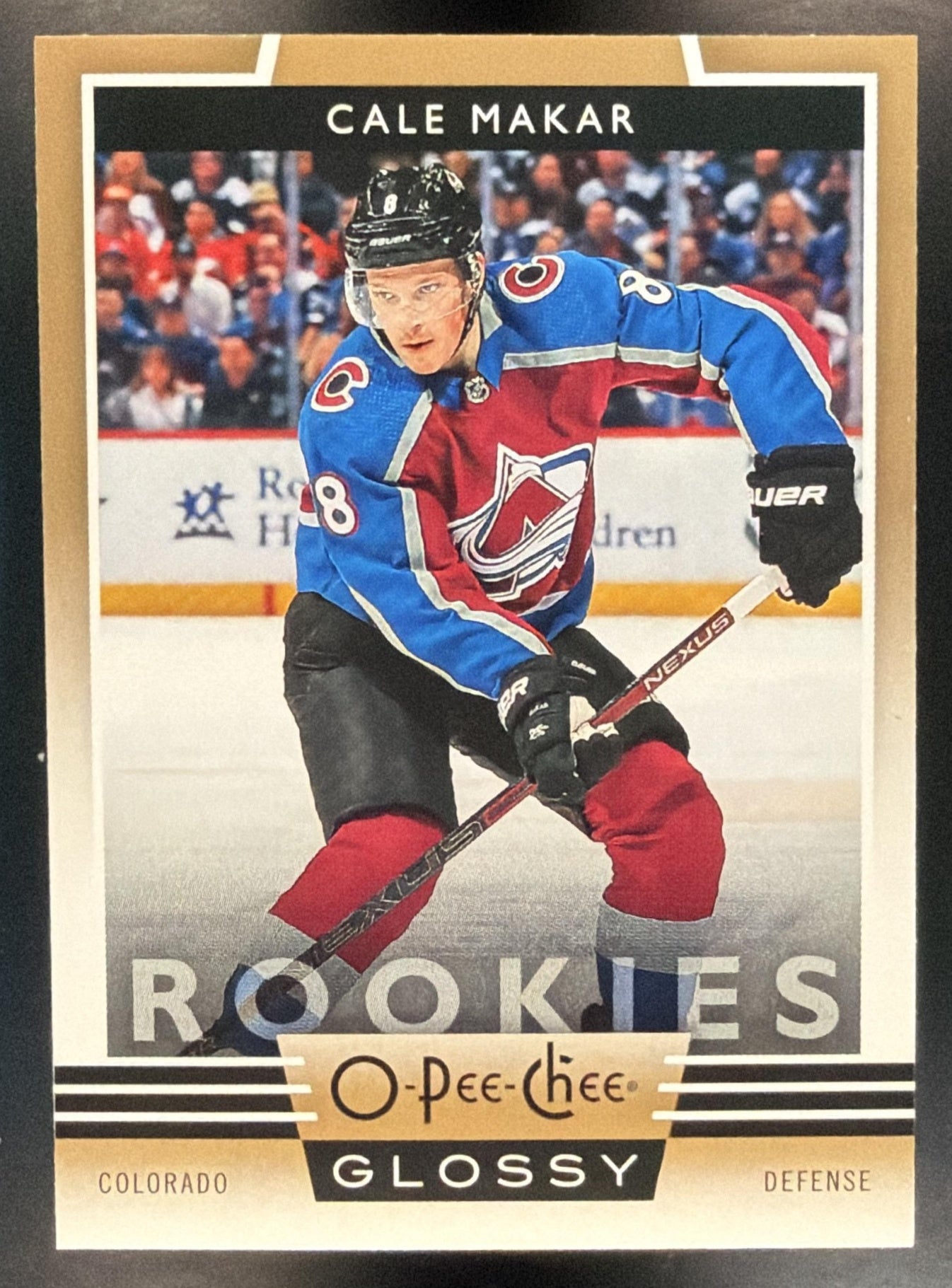 2019-20 Upper Deck Cale Makar #R-1 20 O-Pee-Chee Glossy Rookies Copper RC — front