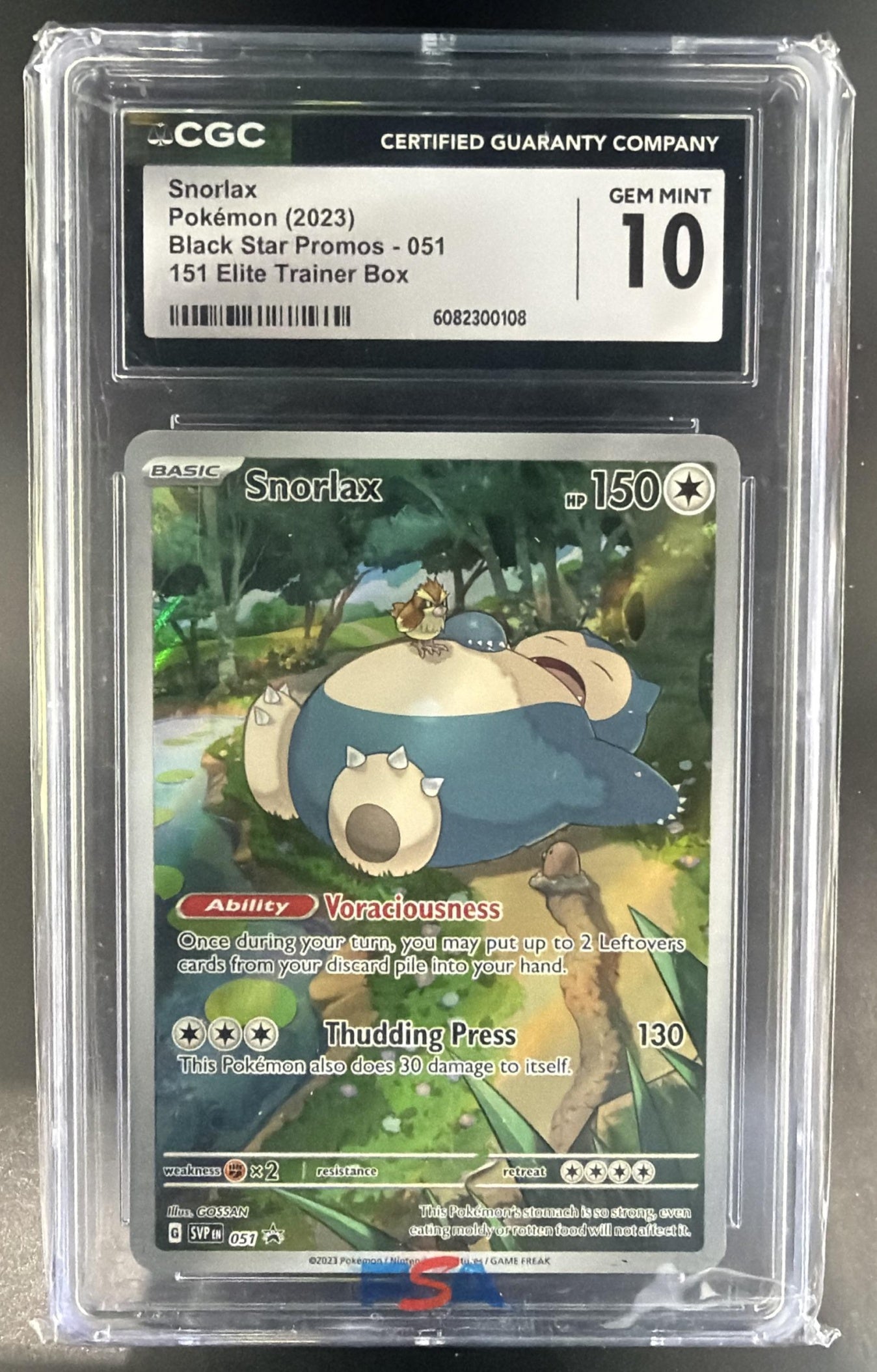 2023-25 Pokemon SV Black Star Promos Snorlax #051 2023 CGC 10 — front
