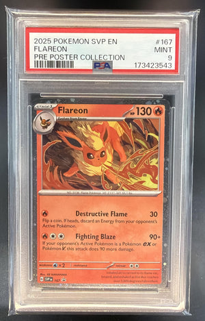 Pokemon SV Black Star Promos Flareon #167 2024 PSA 9
