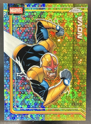 2026 Topps Chrome Marvel Comics Nova #089 Dazzler's Rhythm Refractor 48/80