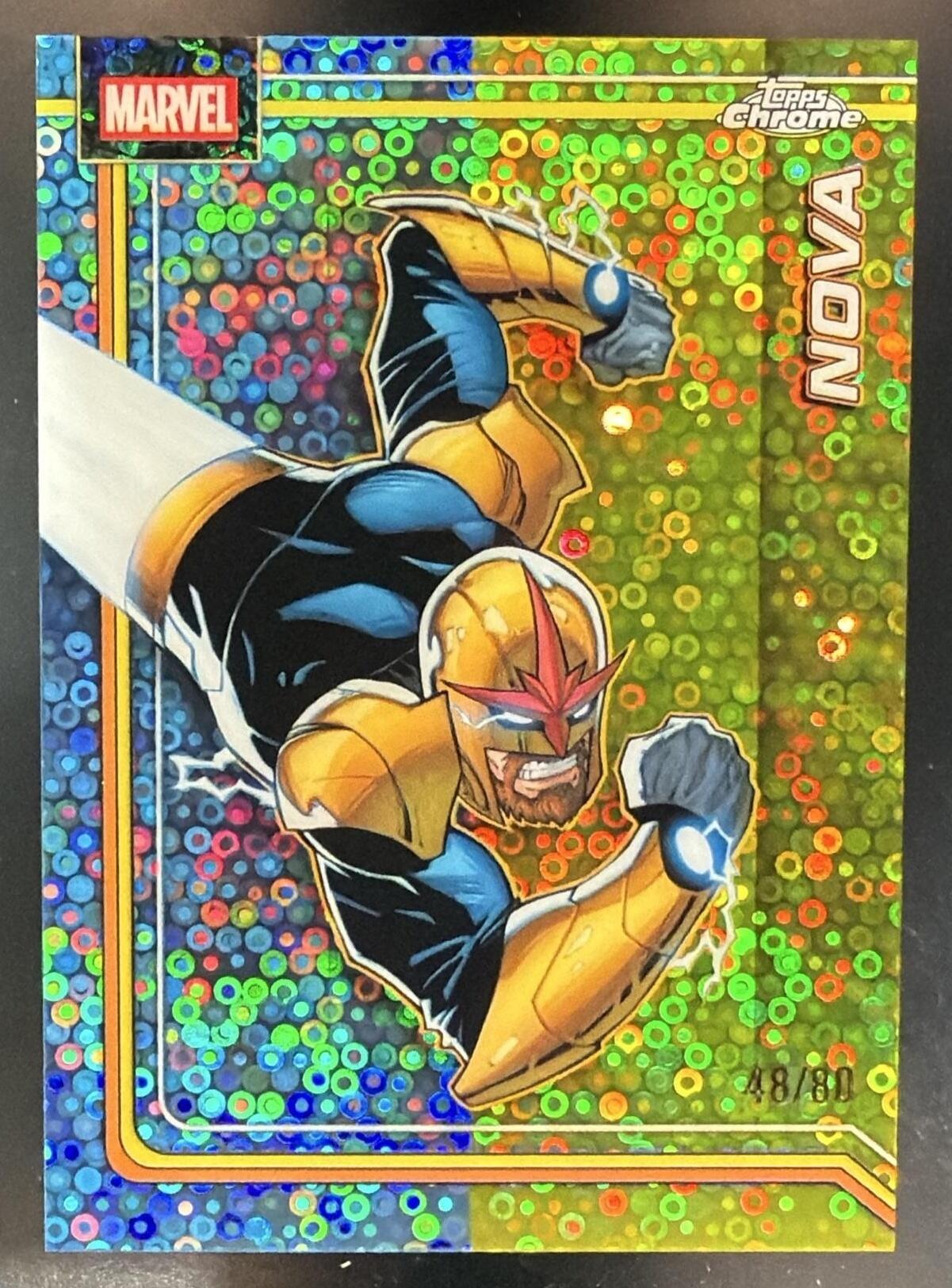 2026 Topps Chrome Marvel Comics Nova #089 Dazzler's Rhythm Refractor 48/80 — front