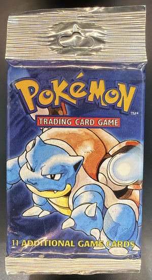 1999 Pokemon Base Set Unlimited Long Crimp Booster Pack Sealed Blastoise