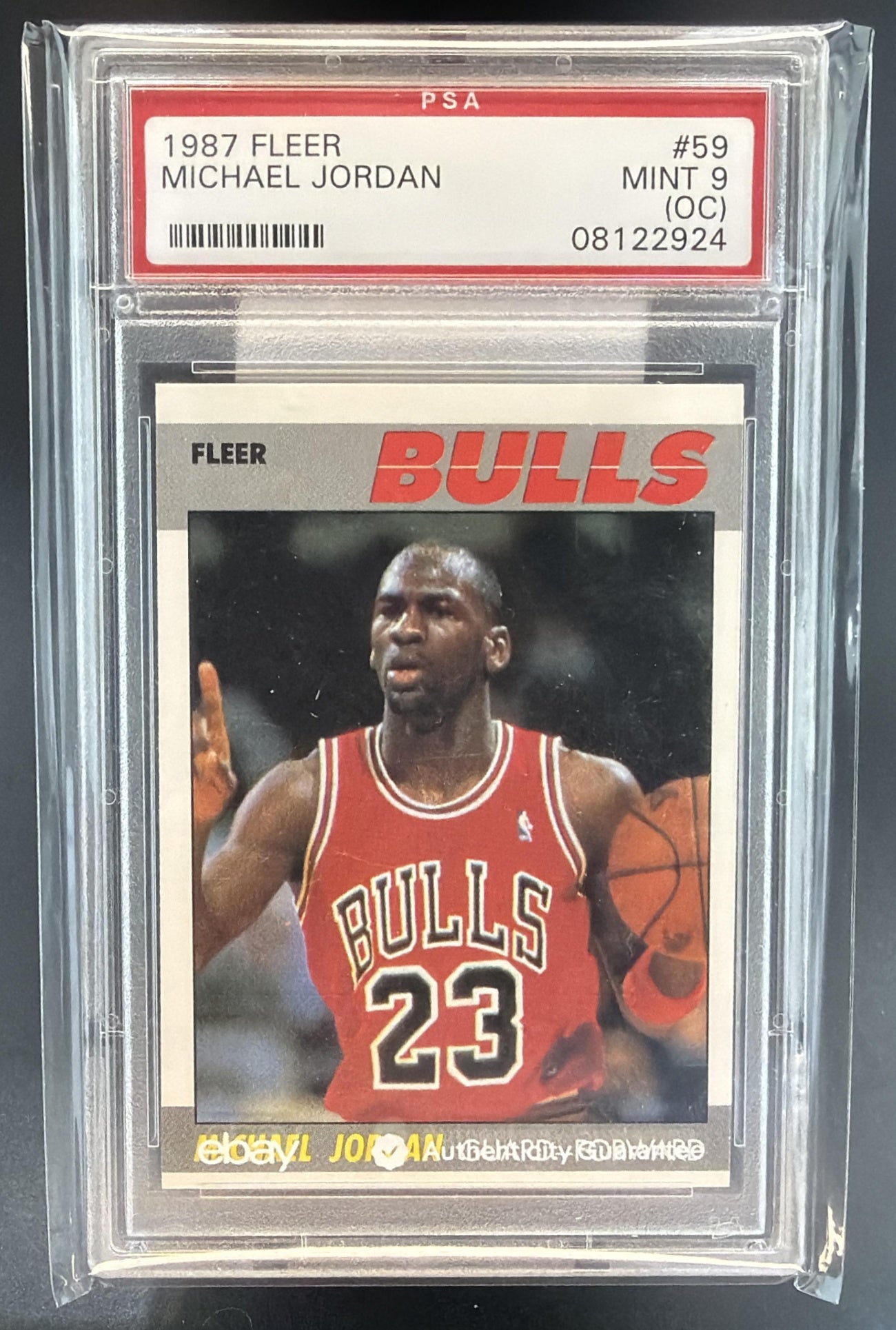 1987-88 Fleer Michael Jordan #59 Bulls PSA 9 — front