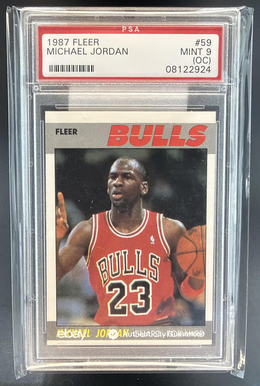 1987-88 Fleer Michael Jordan #59 Bulls PSA 9 — front