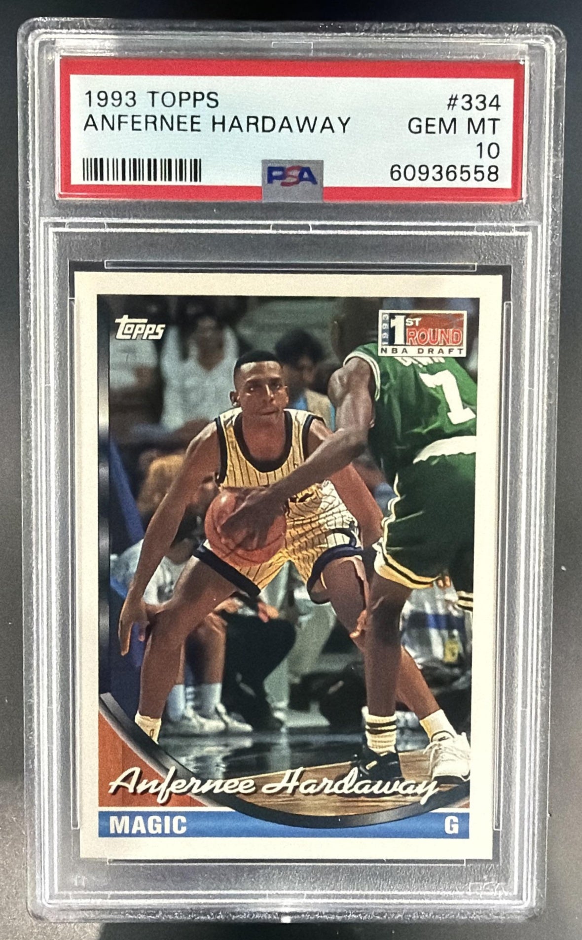 1993-94 Topps Anfernee Hardaway #334 RC Magic PSA 10 — front