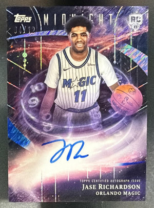 2025-26 Topps Midnight Jase Richardson #SMR-JR Stroke of Auto Rookies 4/12 Magic