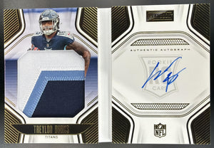 2022 Panini Playbook Treylon Burks #212 Gold 61/99 RC Auto Titans