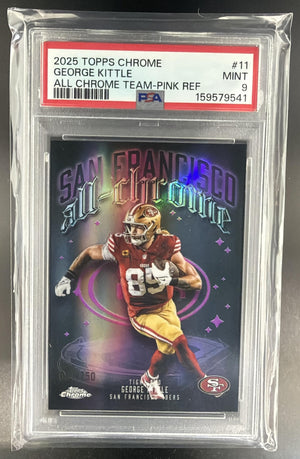 2025 Topps Chrome George Kittle #ACT-11 All Team Pink Refractor /250 49ers PSA 9