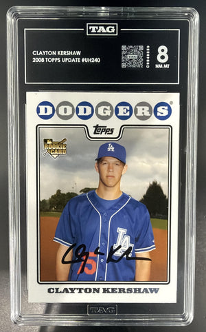 2008 Topps Updates & Highlights Clayton Kershaw #UH240 RC Dodgers TAG 8