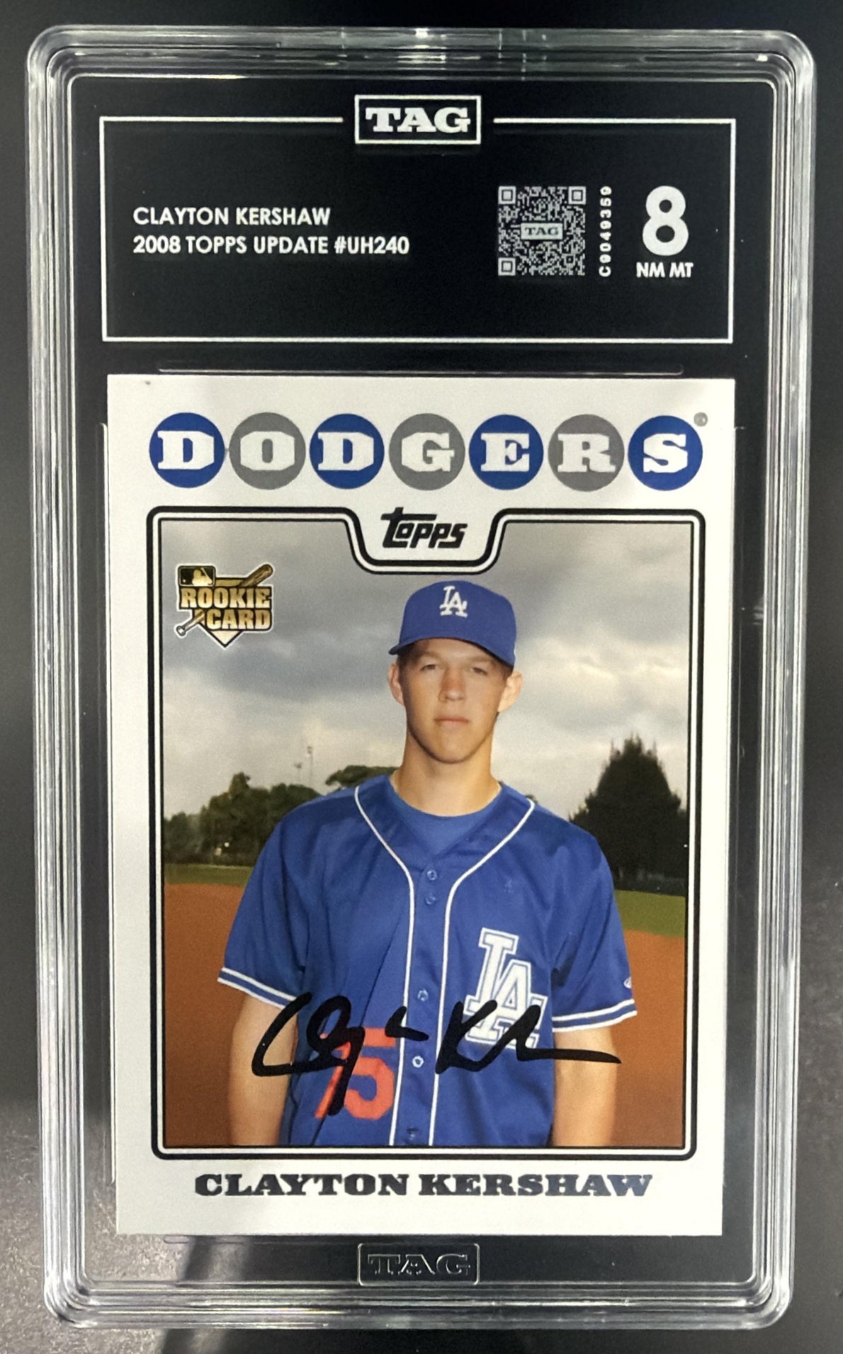 2008 Topps Updates & Highlights Clayton Kershaw #UH240 RC Dodgers TAG 8 — front