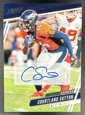2020 Panini Prestige Courtland Sutton #27 Xtra Points Signatures Auto Broncos