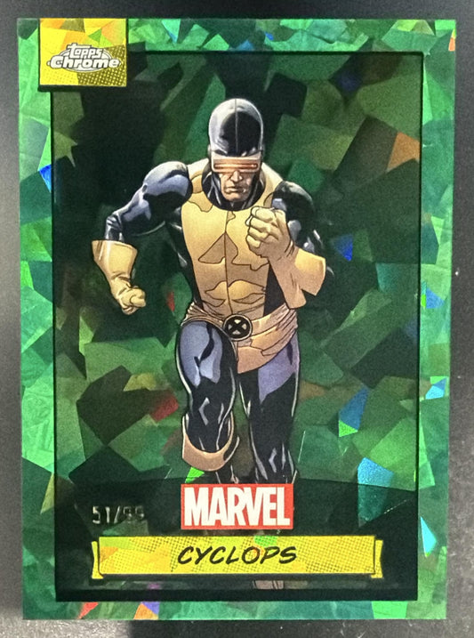2024 Topps Chrome Marvel Cyclops #8 Green Refractor 51/99 — front