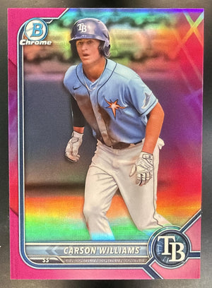 2022 Bowman Chrome Carson Williams #BCP-197 Prospects Pink Vapor Refractor /199