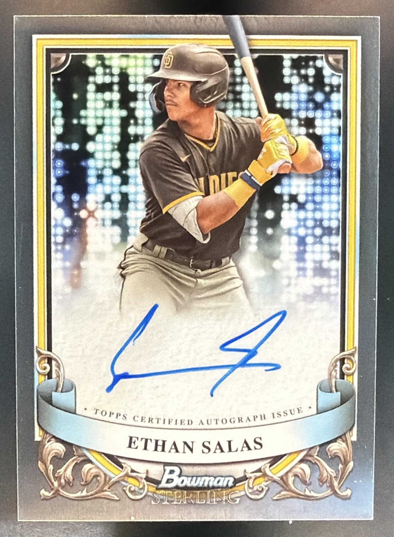 2024 Bowman Sterling Ethan Salas #PA-ES Prospect Auto Padres — front