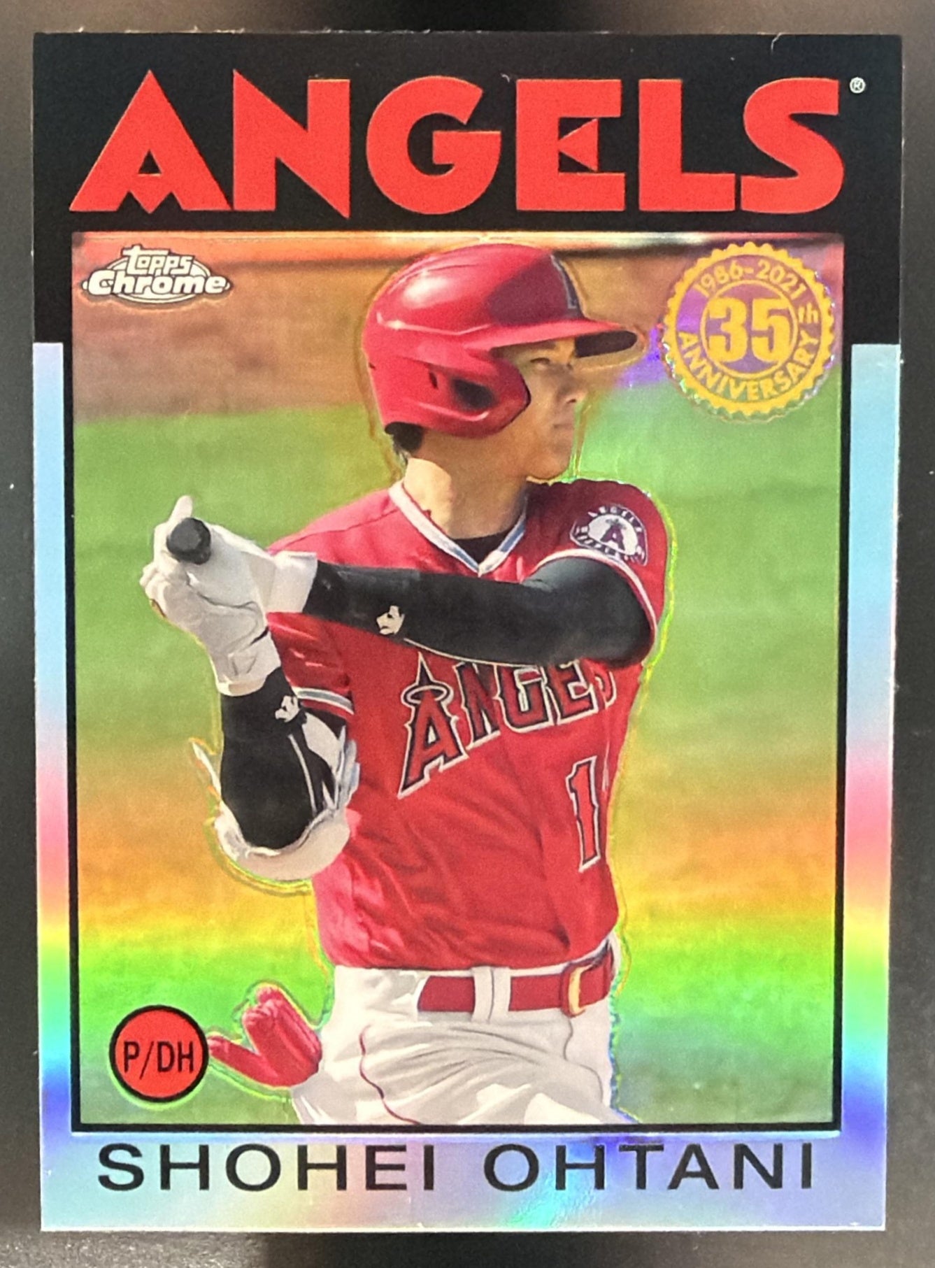 2021 Topps Chrome Shohei Ohtani #86BC-9 1986 Baseball Angels — front