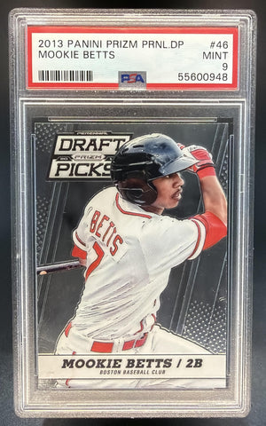 2013 Panini Prizm Perennial Draft Picks Mookie Betts #46 Red Sox PSA 9