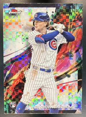 2024 Topps Finest Pete Crow-Armstrong #53 Checkerboard Refractor Common RC Cubs