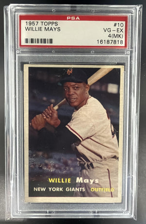 1957 Topps Willie Mays #10 Giants PSA 4
