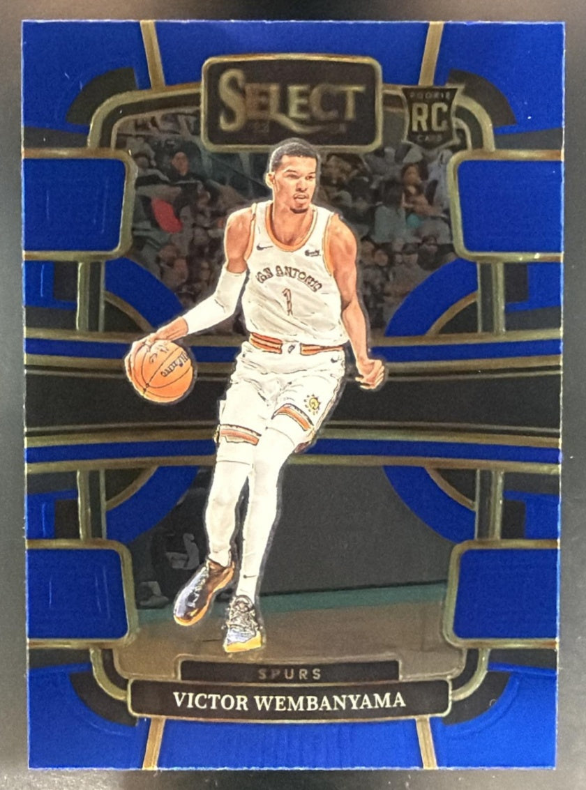2023-24 Panini Select Victor Wembanyama #87 Blue Retail RC Concourse Spurs — front