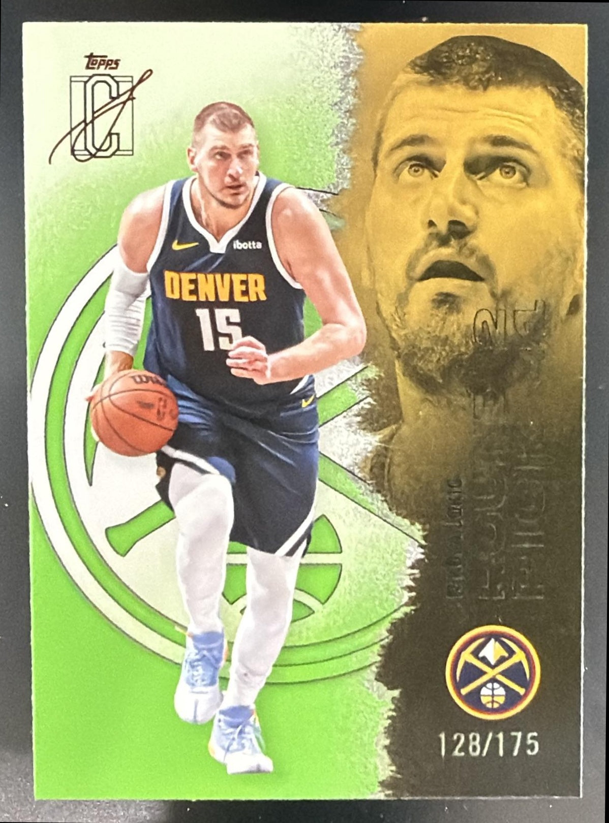 2025-26 Topps Signature Class Nikola Jokic #95 Veteran Lime Foil 128/175 Nuggets — front