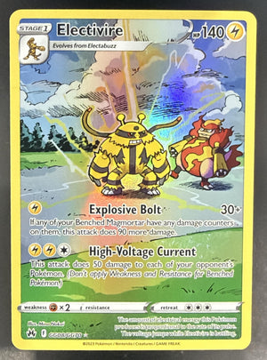 2023 Pokemon Sword & Shield Crown Zenith Electivire #GG08/GG70 Galarian Gallery