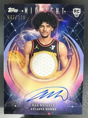 2025 Topps Midnight Asa Newell #RJA-AN Rookie Jersey Auto Twilight /199 RC