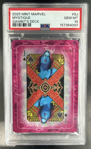 2025 Topps Mint Marvel Mystique #S-J Gambit's Deck 48/99 PSA 10