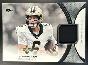 2026 Topps Tyler Shough #NFLM-TS NFL Material MEM Saints