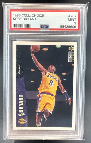 1996-97 Upper Deck Collector's Choice Kobe Bryant #267 RC Lakers PSA 9