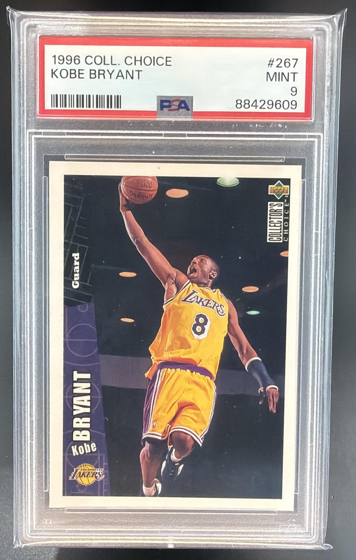 1996-97 Upper Deck Collector's Choice Kobe Bryant #267 RC Lakers PSA 9 — front