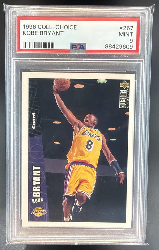 1996-97 Upper Deck Collector's Choice Kobe Bryant #267 RC Lakers PSA 9 — front