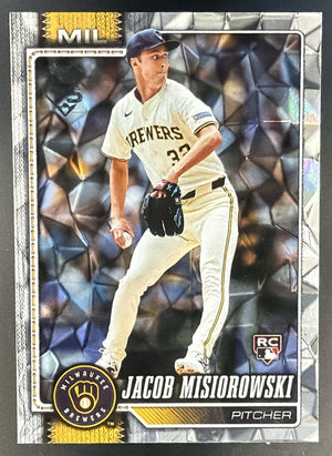 2026 Topps Series 1 Jacob Misiorowski #10 Diamante Foil RC Brewers