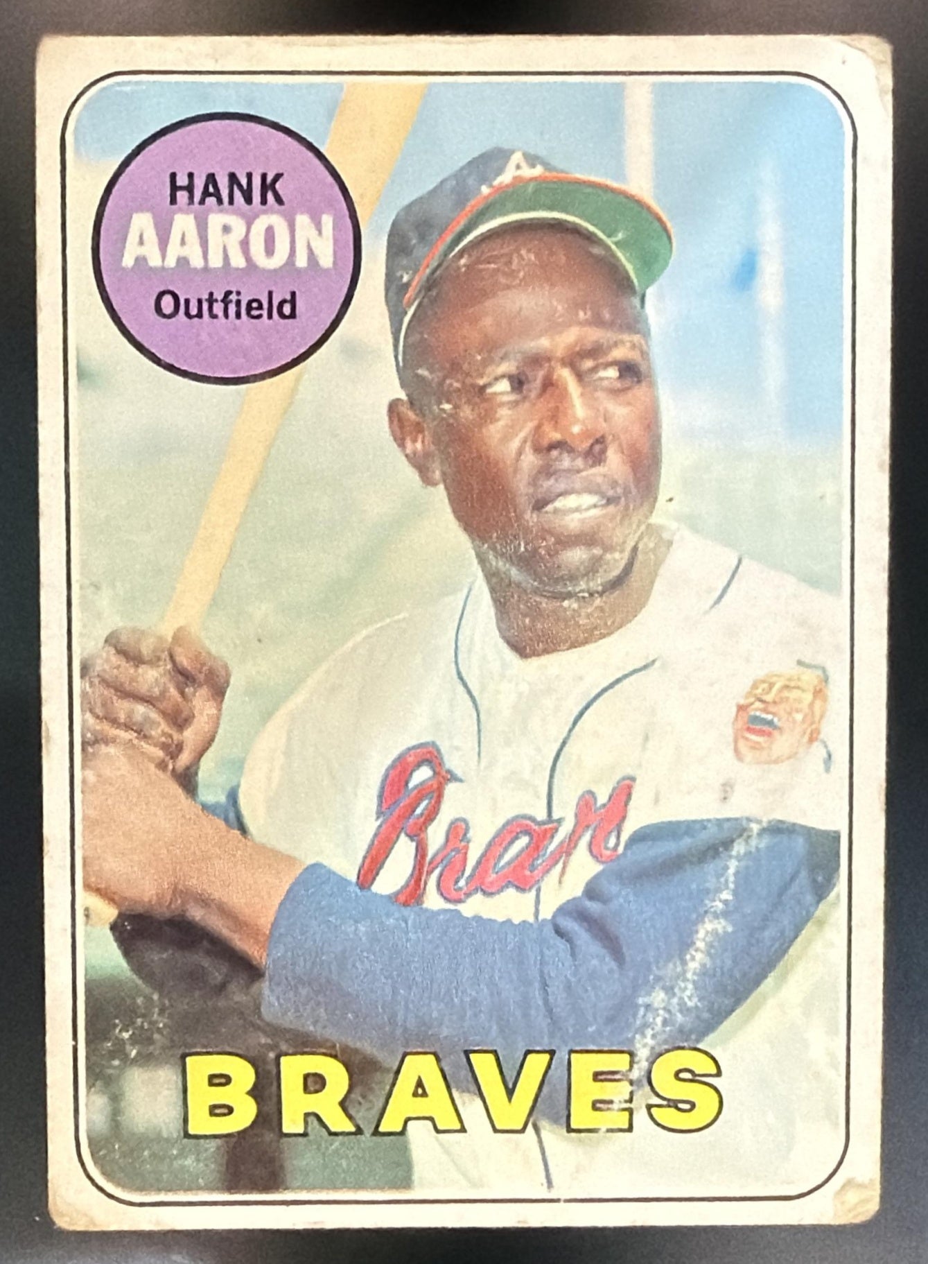 1969 Topps Hank Aaron #100 Braves — front