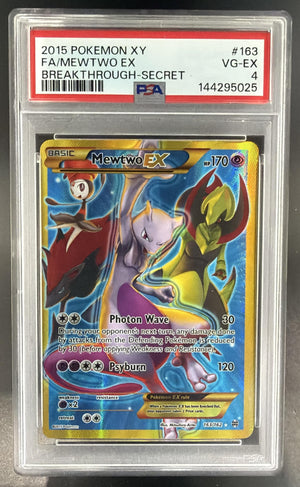 2015 Pokemon XY BREAKthrough Mewtwo #163/162 PSA 4