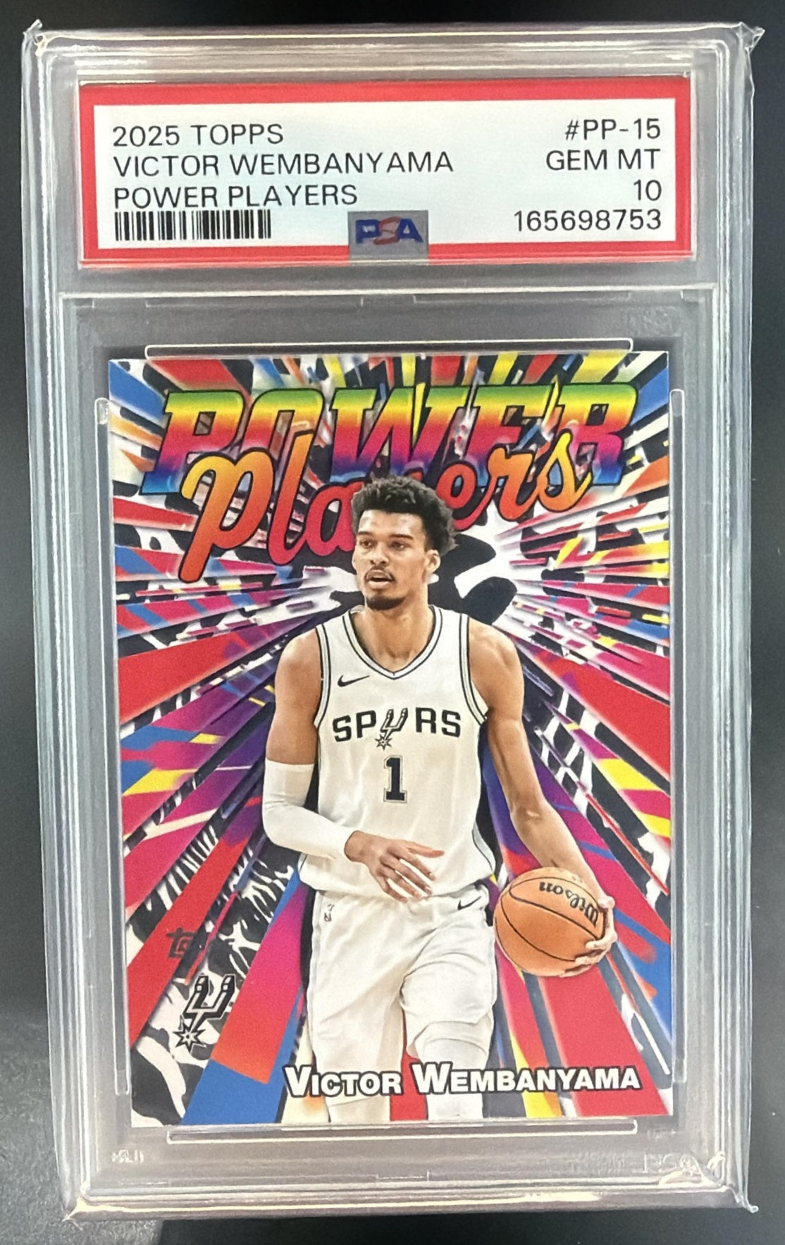 2025-26 Topps Victor Wembanyama #PP-15 Power Players Spurs PSA 10 — front