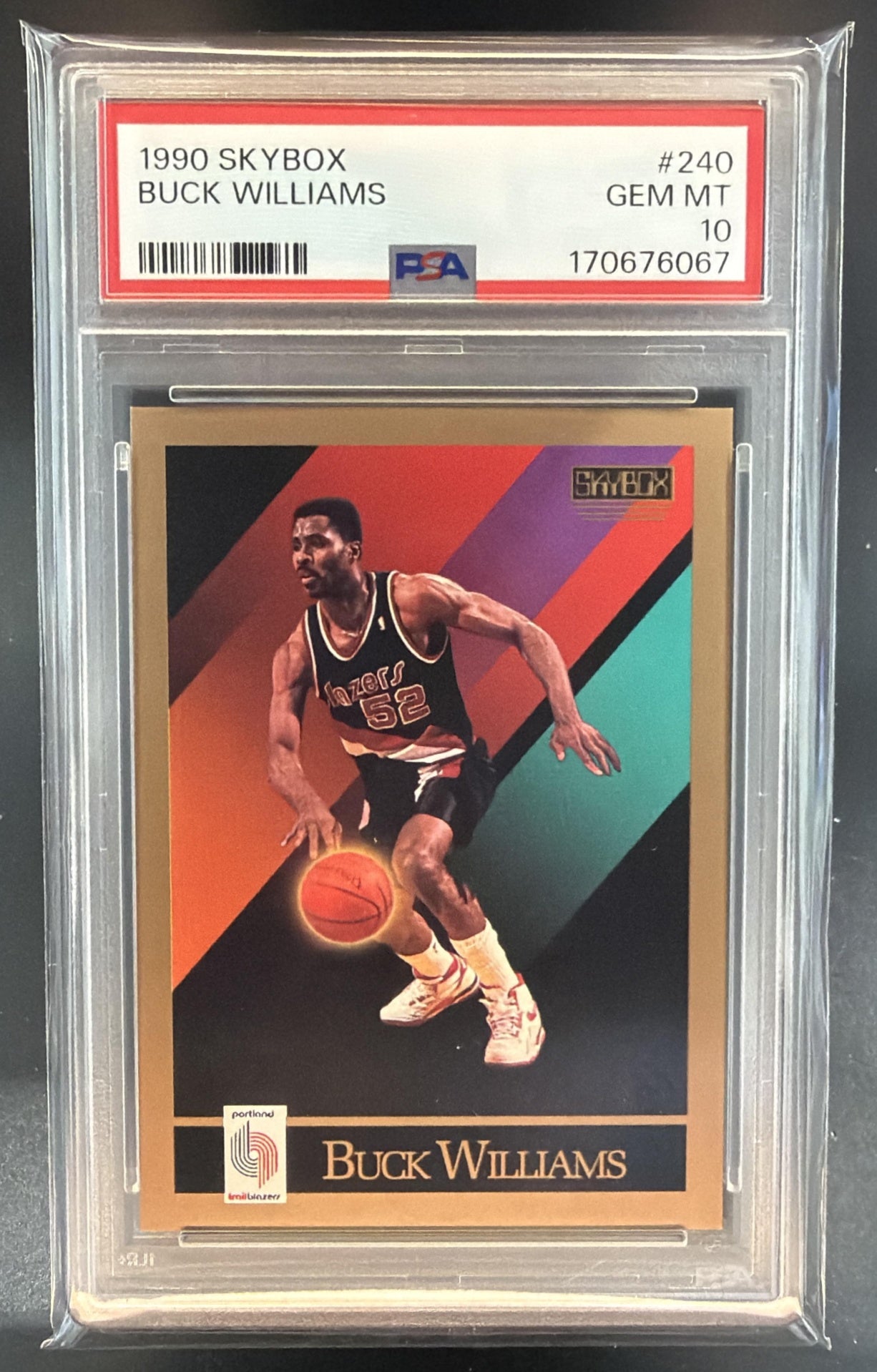 1990-91 Skybox Buck Williams #240 Trail Blazers PSA 10 — front