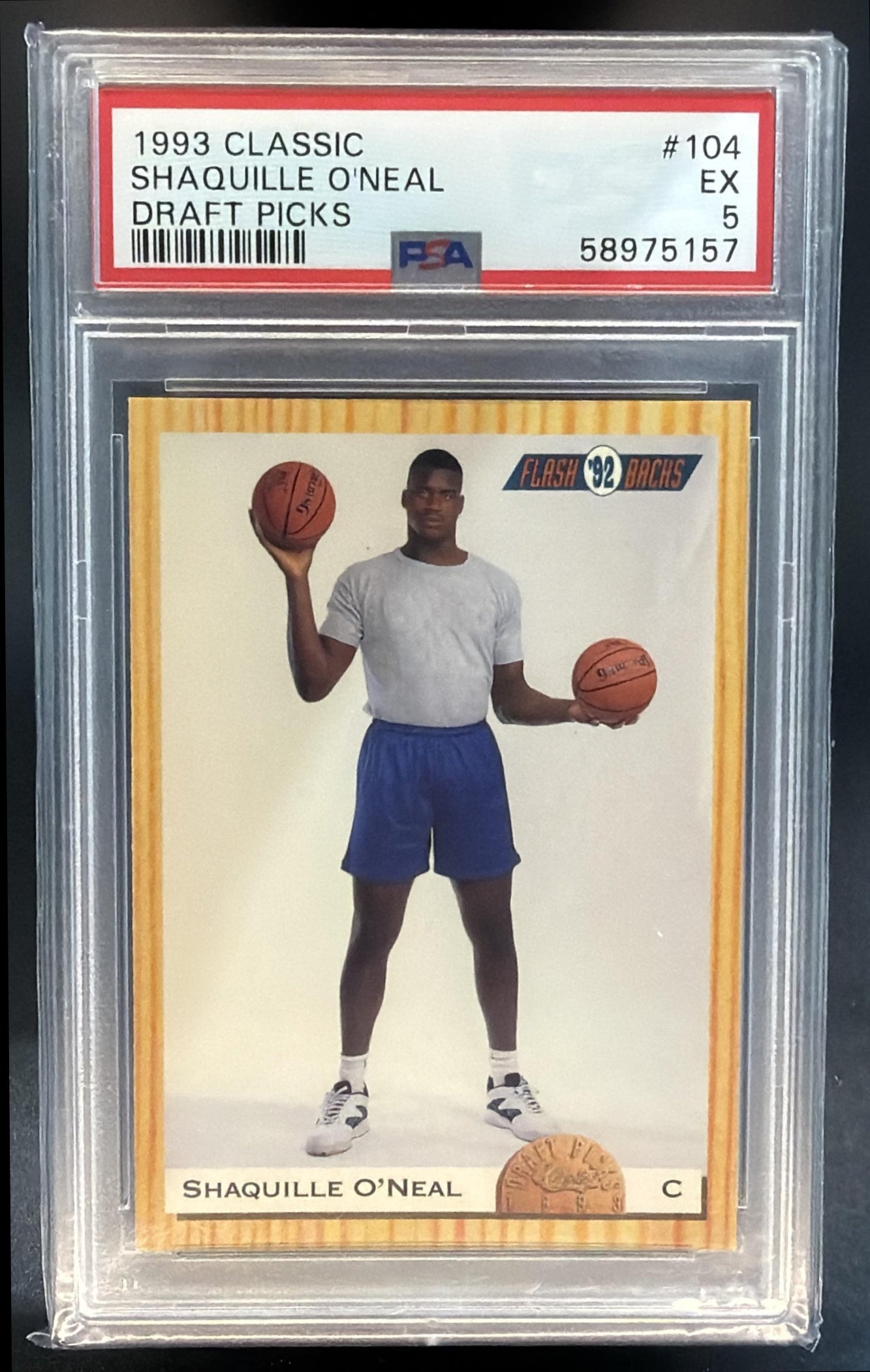 1993 Classic Shaquille O'Neal #104 PSA 5 — front