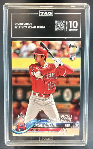 2018 Topps Update Shohei Ohtani #US285 RC Angels TAG 10